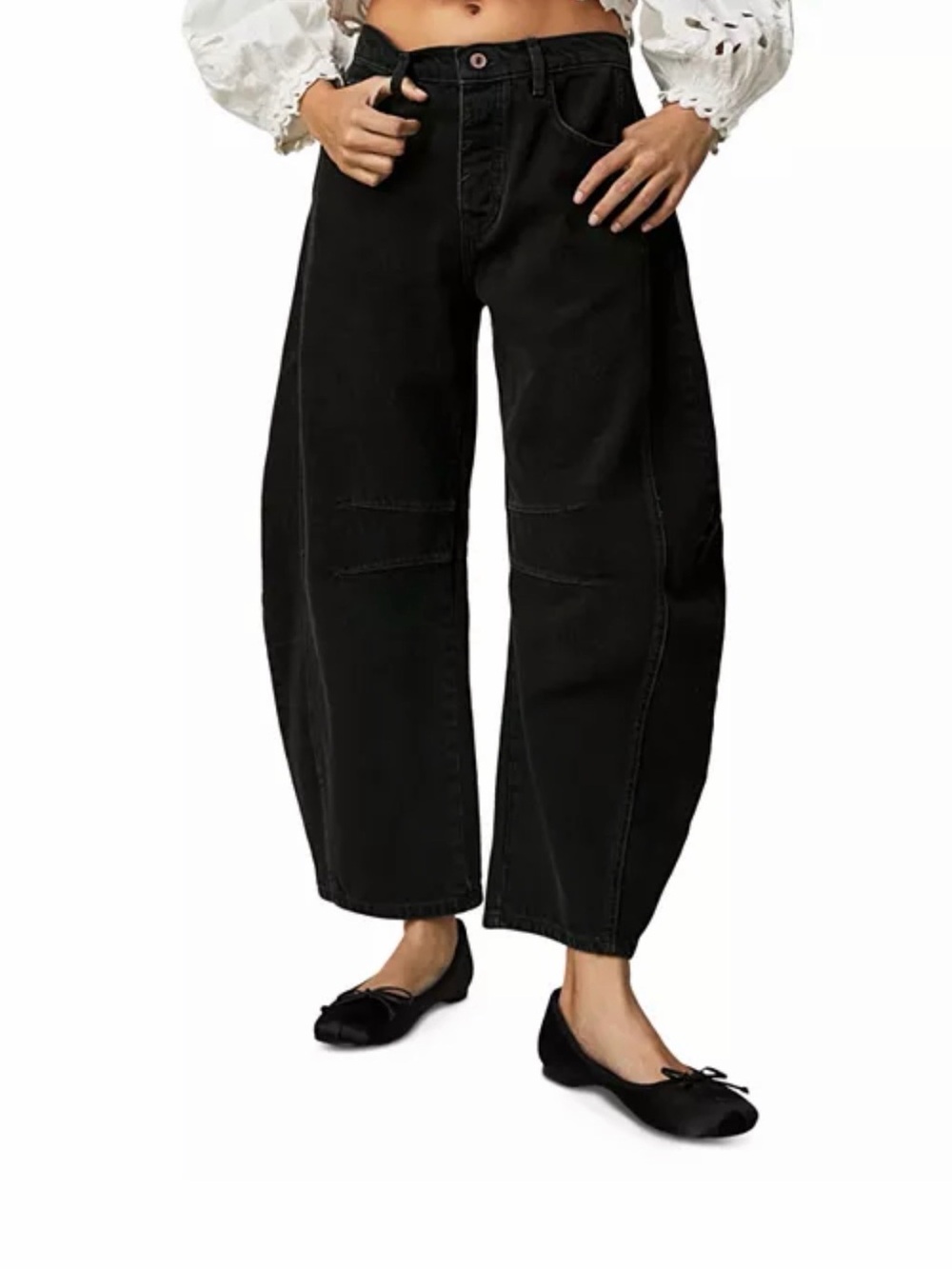 We The Free Good Luck Mid Rise Barrel Jeans